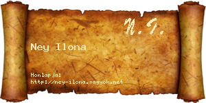 Ney Ilona névjegykártya